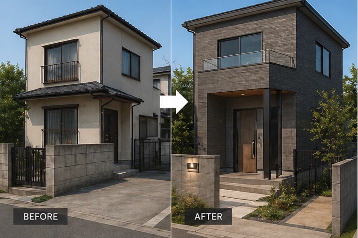住宅リフォーム提案のビフォーアフターパース